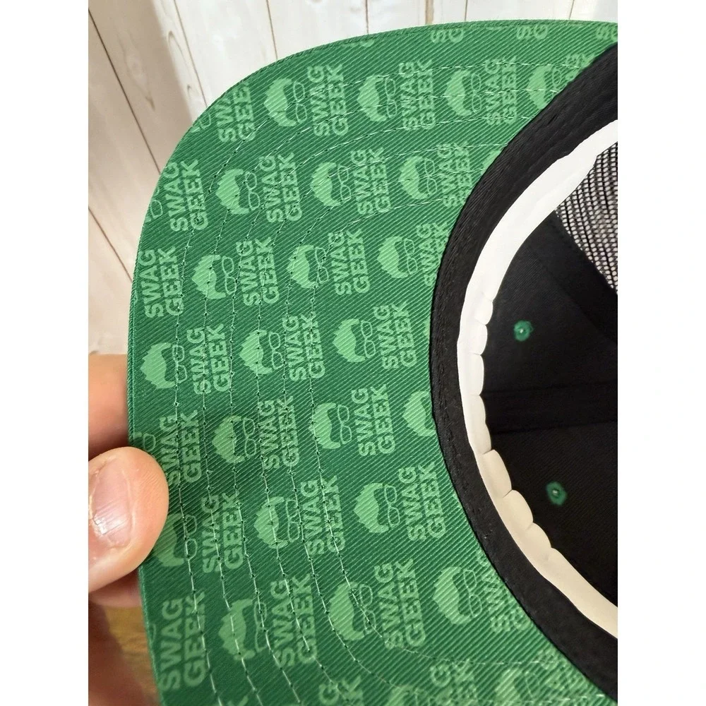 Swag Geek Brand Trucker‎ Hat Mesh Back SnapBack Adjustable Green Black New